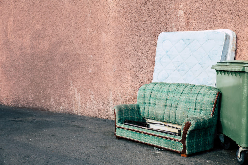 throwing away couch